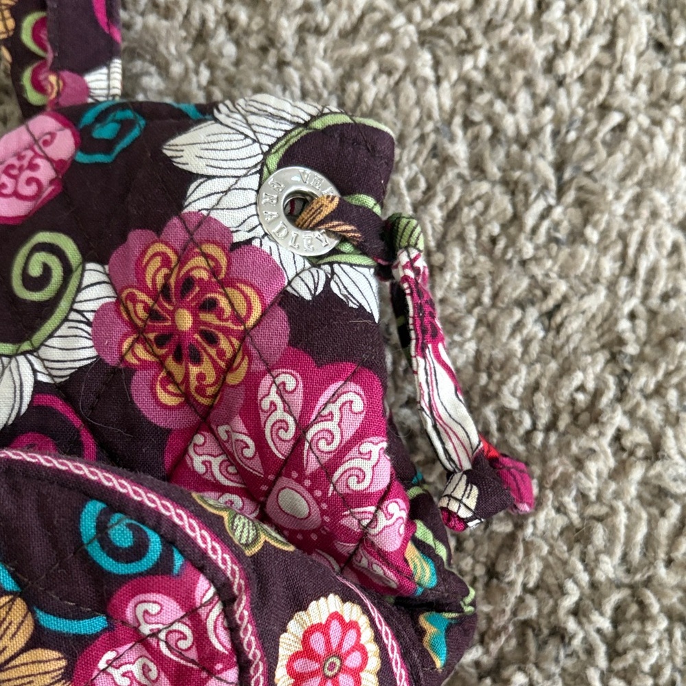Vera Bradley Pink and Green Floral Hand Bag - Picture 5 of 5